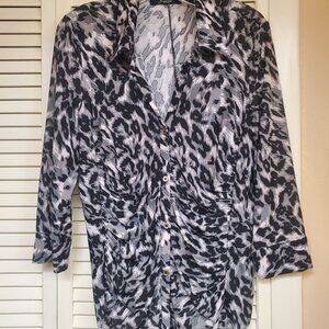Essentials By Milano Animal Print Blouse